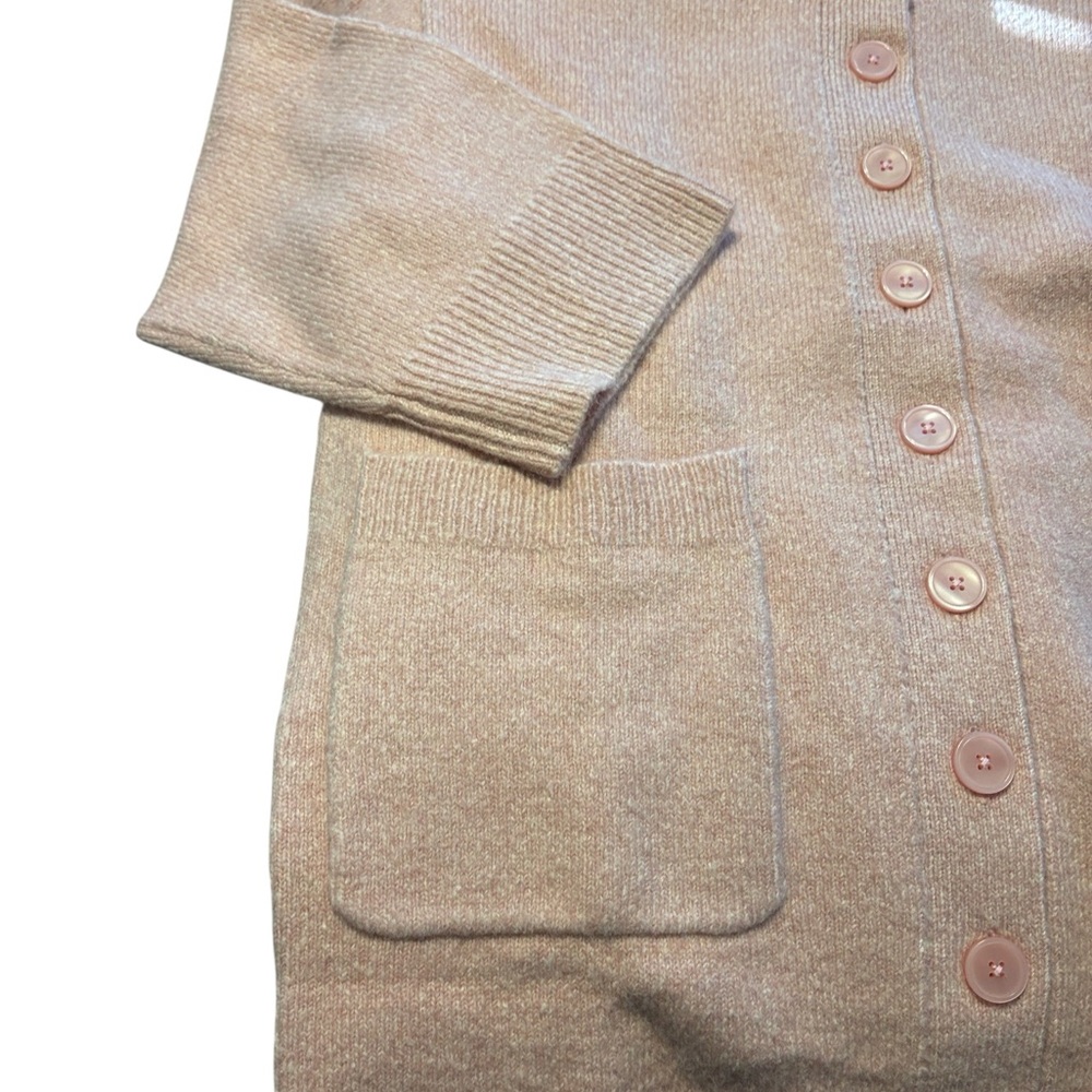 J. Crew Relaxed Milano Stitch Cardigan Size Small Pink Oversized Alpaca Wool NWT - Picture 4 of 8